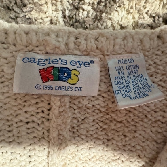 VTG 1995 Eagle’s Eye Vest W/ Funky Painted Buttons - Picture 6 of 10